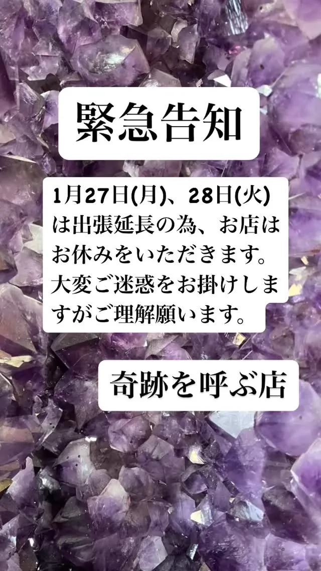 1月26日、27日は私の出張が延長になった為